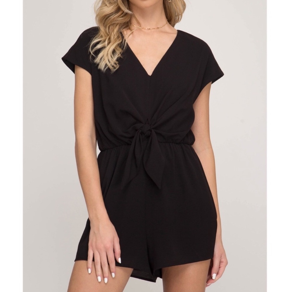 Tie Front Romper